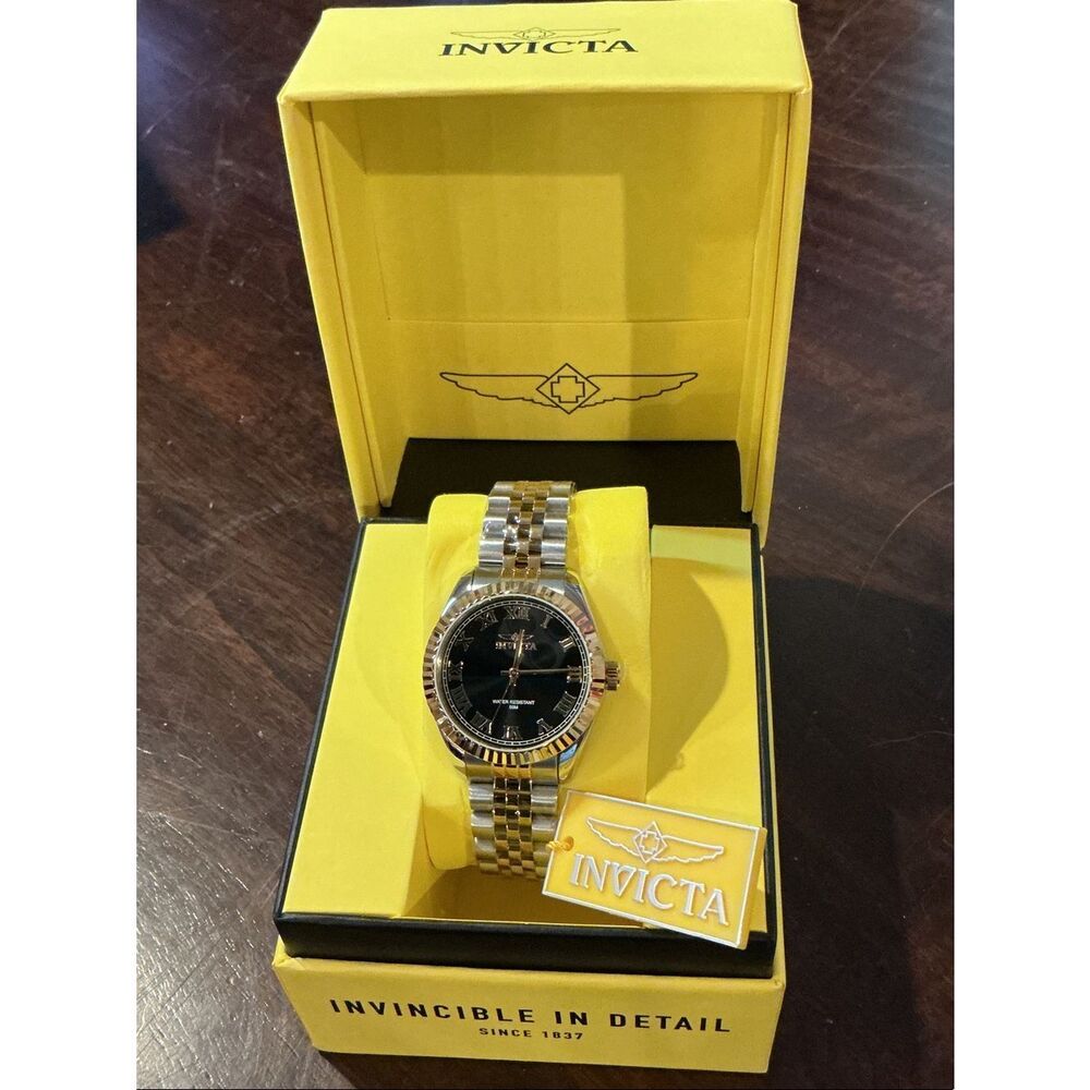 Invicta Specialty Windsor Women’s Two-Tone Watch with Black Dial 36 mm 47413